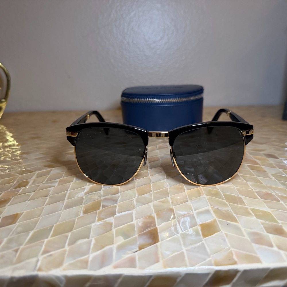 Louis Vuitton Black and Gold Sunglasses